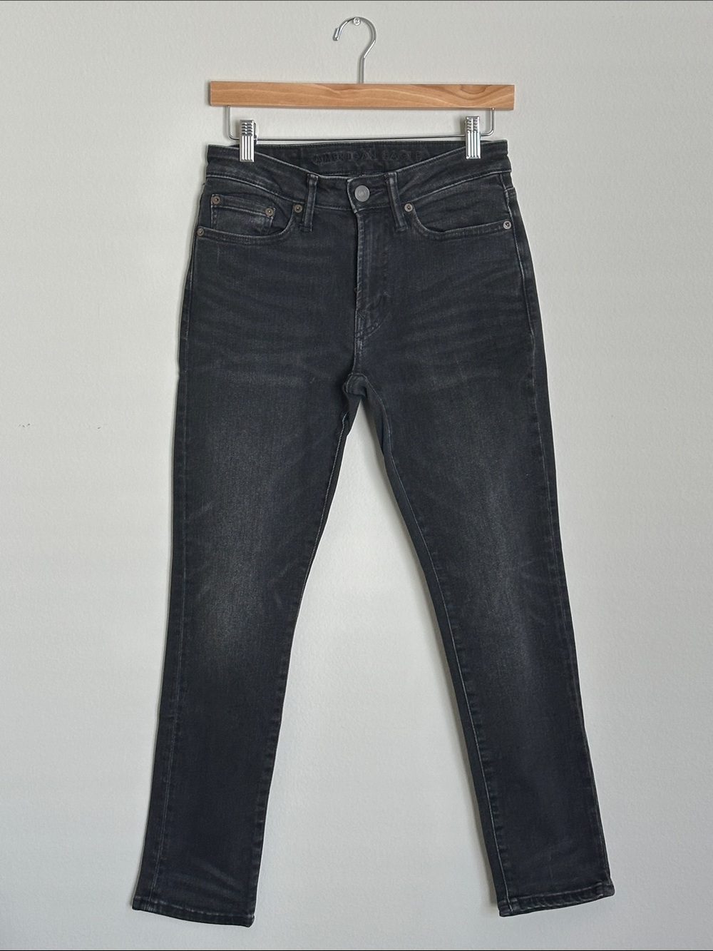 American Eagle Outfitters Men's Black Slim Straight Jeans
